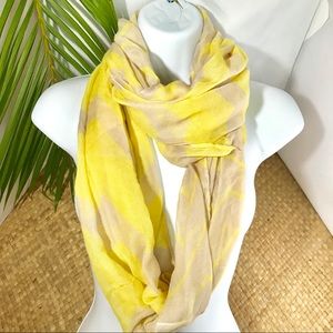 🔴SALE 4x$25 Aldo cowl scarf yellow beige zigzag